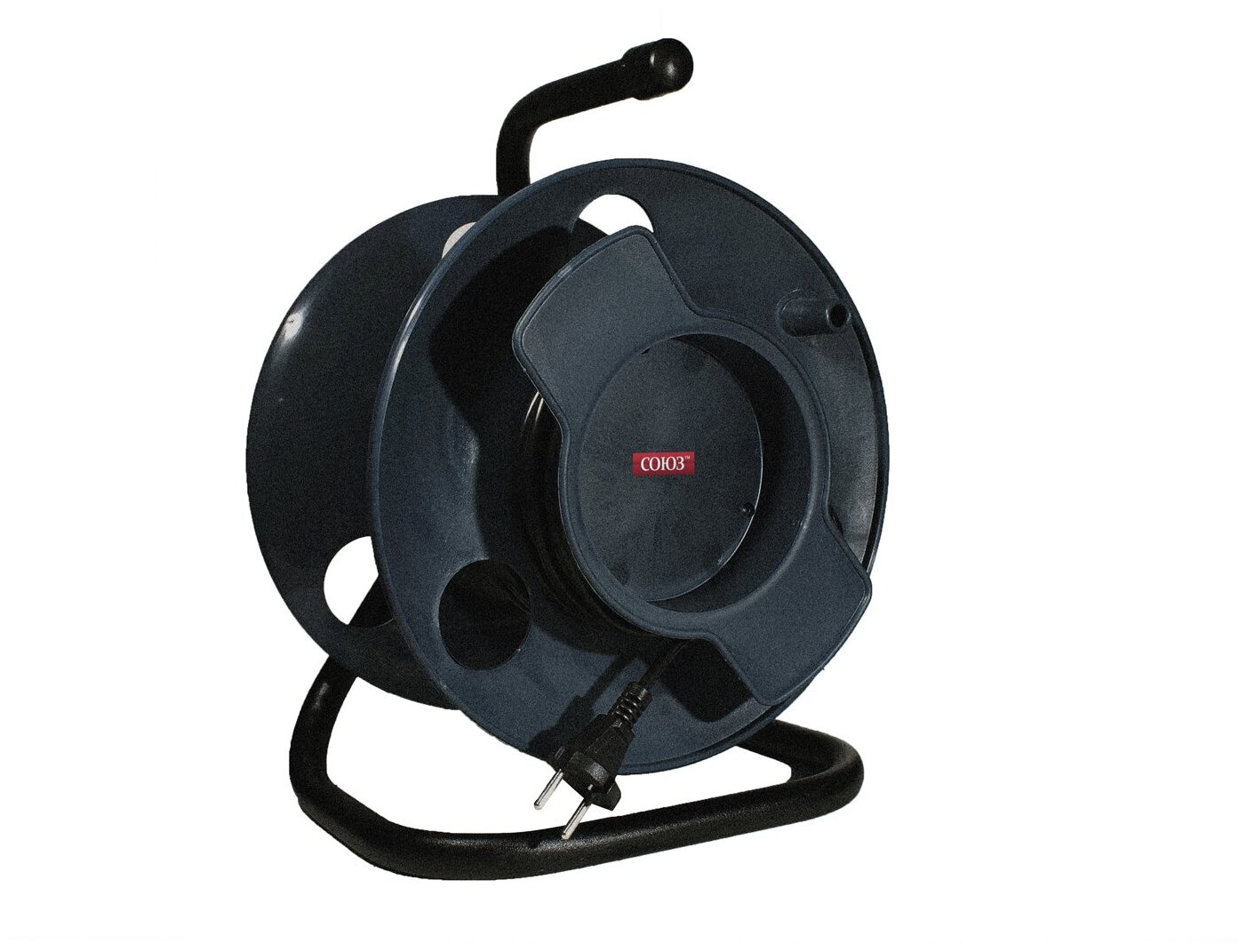 Удл. СОЮЗ на катушке с 1 выносн. розеткой 30м ПВС 2х0,75 6А/1,3кВт