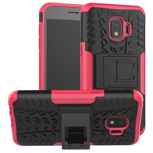 фото Чехол-бампер mypads для samsung galaxy j2 core sm-j260f противоударный усиленный ударопрочный розовый