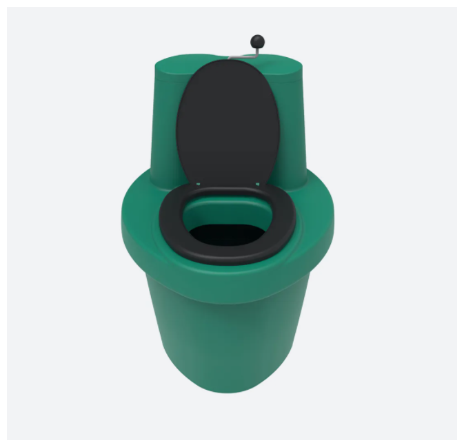 Туалет торфяной "Rostok" зеленый (820х 615х 790) - фотография № 3