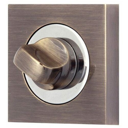 Завертка дверная на квадратном основании Vilardi AB Античная бронза, комплект