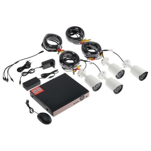 Комплект видеонаблюдения Si-Cam, HD, 4 наружные камеры, 2 Мп, без HHD
