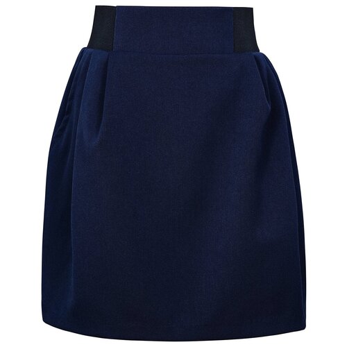 Школьная юбка-тюльпан Sherysheff, миди, карманы, размер 122, синий