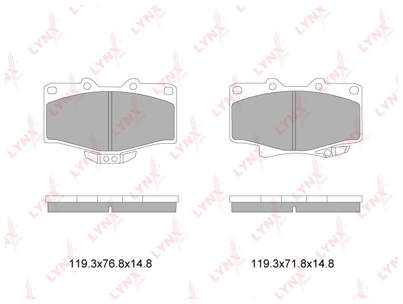 Колодки тормозные дисковые перед LYNXauto BD-7603