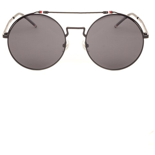 Солнцезащитные очки Kaizi, круглые, оправа: металл, для мужчин, черный
