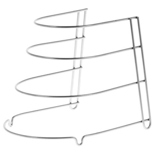 фото Подставка для хранения сковородок настольная, 3 отделения, 23×26×24 см, оцинкованная mikimarket