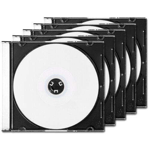 Диск DVD+R 8.5Gb DL 8x CMC Printable, slim box (черный), 5 шт.