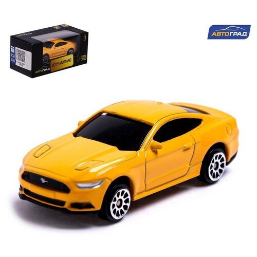 Машина металлическая FORD MUSTANG, 1:64, цвет жёлтый 234 4490 лямбда кислород o2 датчик подходит для ford escape fusion explorer flex taurus f 150 mustang 11 13