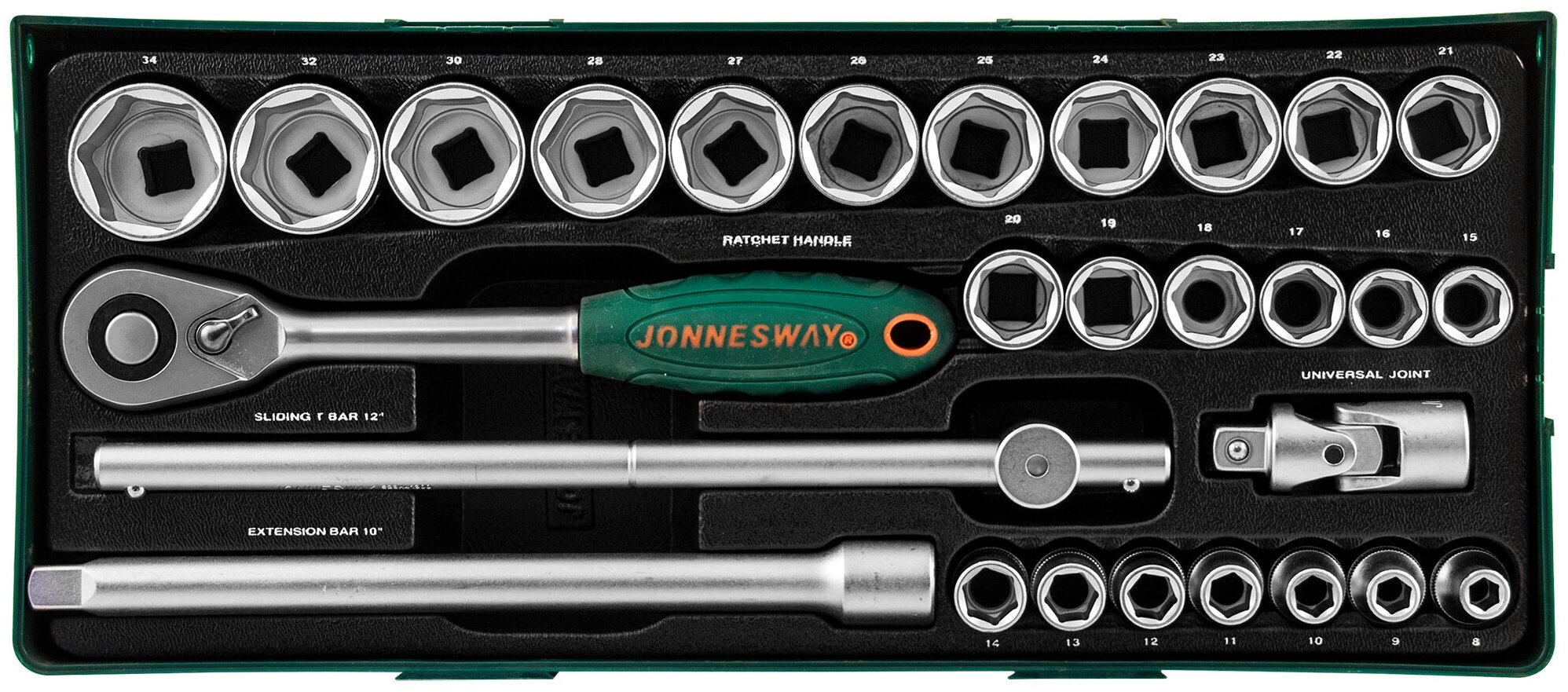 JONNESWAY C-7DW146 Тележка инструментальная 7-ми полочная с инструментом в ложементах, 146 предметов - фотография № 9