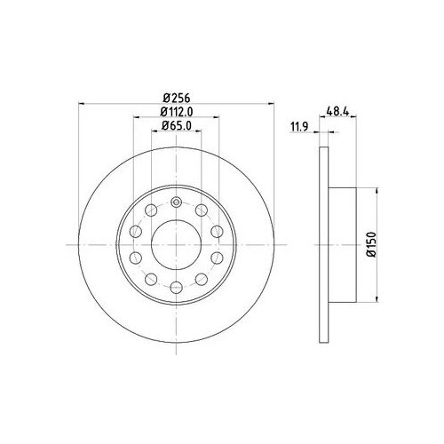 8DD355109641 PAGID Диск тормозной