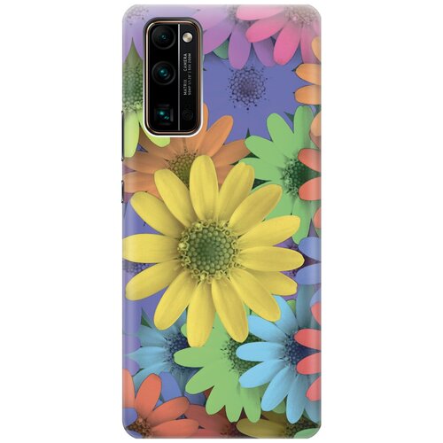 фото Силиконовый чехол на honor 30 pro+ / хонор 30 про плюс с принтом "букет из разнозветных ромашек" gosso