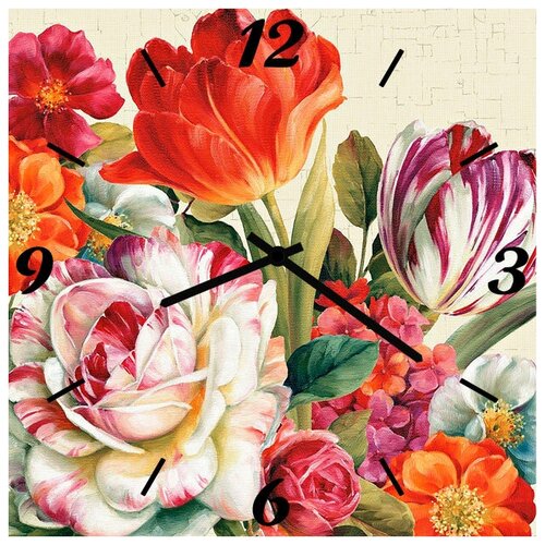 фото Svs настенные часы svs 3002856 набор красивых цветов