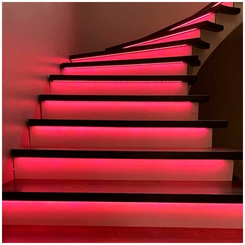 Умная подсветка лестницы с накладными датчиками движения, Uzens StairsLight, RGB, комплект, белый