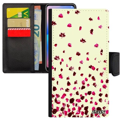 фото Противоударный чехол книжка на мобильный // iphone 8 plus // "снег" хлопья фон, utaupia, белый