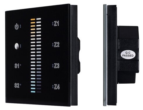 Панель Sens SR-2830B-AC-RF-IN Black (220V, MIX+DIM,4зоны) (Arlight, IP20 Пластик, 3 года)