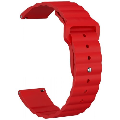 Ремешок силиконовый GSMIN Dump 22 для Elari KidPhone Ну погоди (Красный)