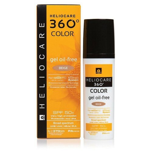 Heliocare 360º Color gel oil-free beige sunscreen SPF 50+ Тональный солнцезащитный гель с SPF 50+ (бежевый) 50 мл.