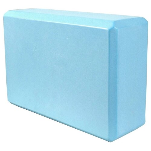 Блок кубик для йоги, светло голубой блок для йоги demix голубой