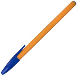 STAFF Ручка шариковая Basic Orange BP-01, 1 мм, 143740, синий цвет чернил, 1 шт.