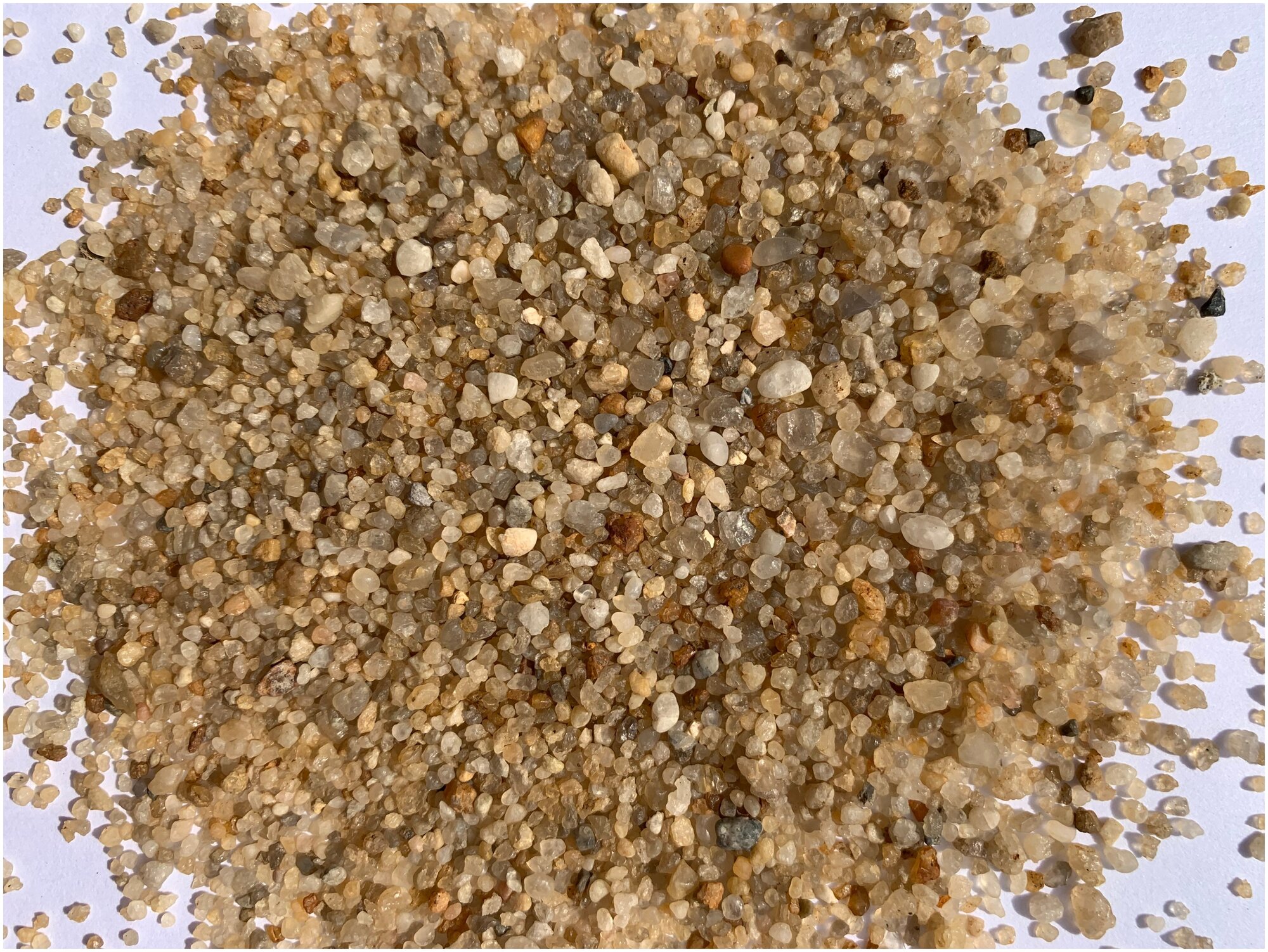 Кварцевый песок для аквариума, террариума / 1.0-3.0мм / 5кг - фотография № 4