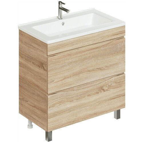 Тумба с раковиной ДаниэлаАква Стефания 85 напольная Лиственница