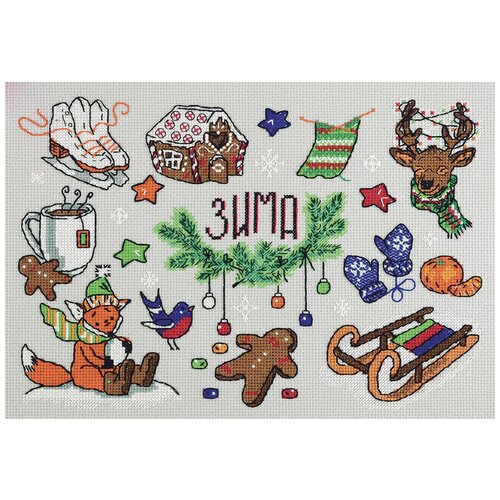 фото Набор для вышивания panna ce-7032 зима в кармане 1 шт.