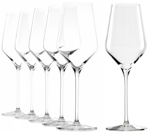 Набор бокалов Stolzle Quatrophil White Wine для белого вина, 404 мл, 6 шт., прозрачный