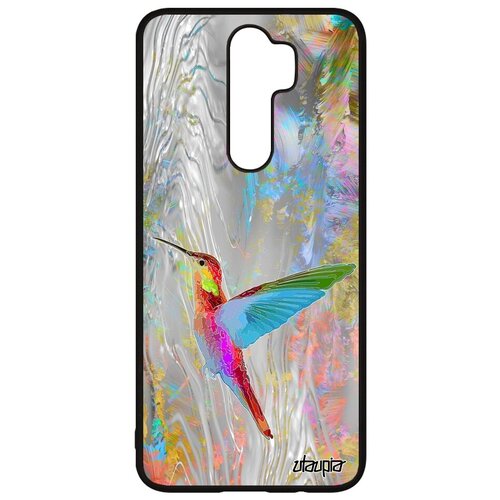 фото Защитный чехол на смартфон // xiaomi redmi note 8 pro // "колибри" природа рисунок, utaupia, цветной