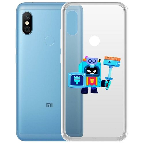 фото Чехол-накладка clear case brawl stars-эш для xiaomi redmi note 6 pro krutoff group