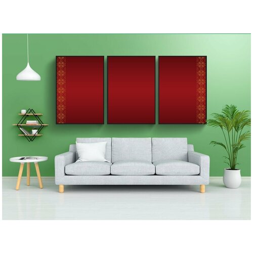 фото Набор модулных постеров для интерьера "задний план, рамка, украшения" 60x90 см. в тубусе, без рамки lotsprints