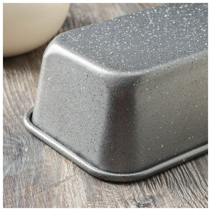 Форма для выпечки Magistro Gourmet Range, 24×14×7,6 см, толщина 0,6 мм, антипригарное покрытие, цвет серый - фотография № 4