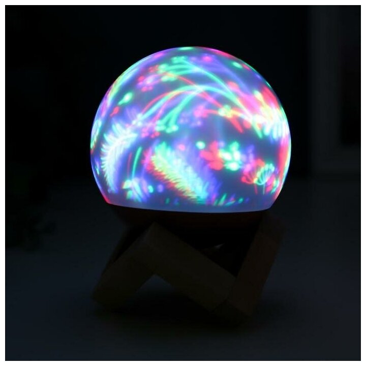 Ночник "Колоски" LED USB RGB 9,5х9,5х12,5 см - фотография № 17