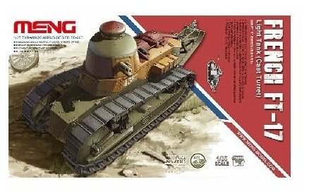 Сборные модели MENG TS-008 "танк" French FT-17 Light tank(Cast turret) 1/35