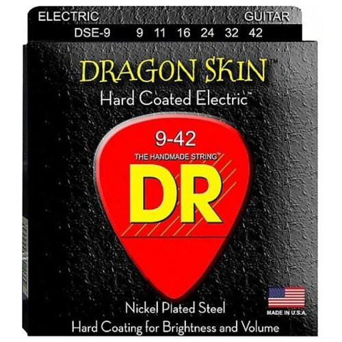 Струны для электрогитары DR String DSE-9 DRAGON SKIN струны для электрогитары два комплекта dr string dse 2 10