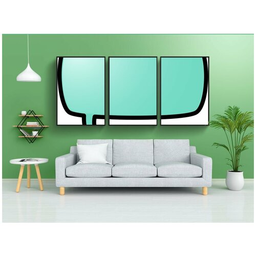 фото Набор модулных постеров для интерьера "речь, воздушный шар, текст" 60x90 см. в тубусе, без рамки lotsprints