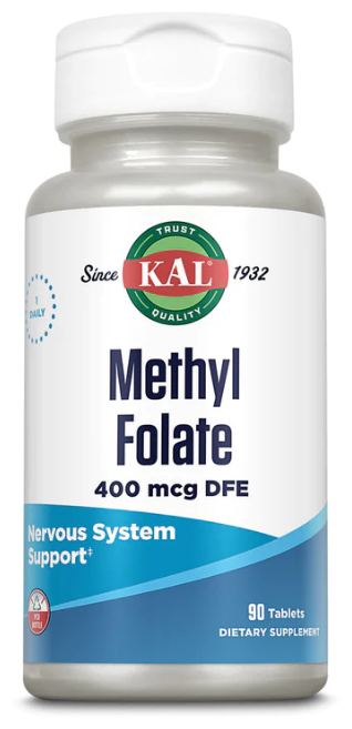 Таблетки KAL Methyl Folate, 50 г, 400 мкг, 90 шт.