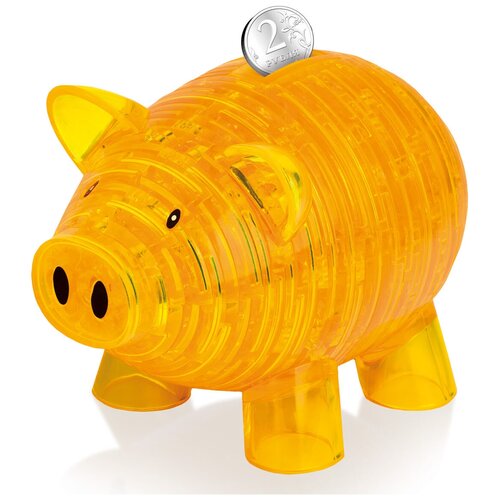 Головоломка Crystal Puzzle Свинья Желтая