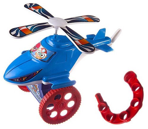 Каталка-игрушка Junfa toys Вертолет, 876, синий