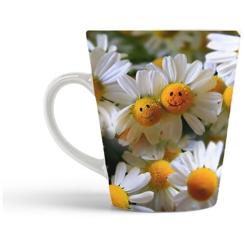 фото Кружка-латте coolpodarok ромашки-улыбашки