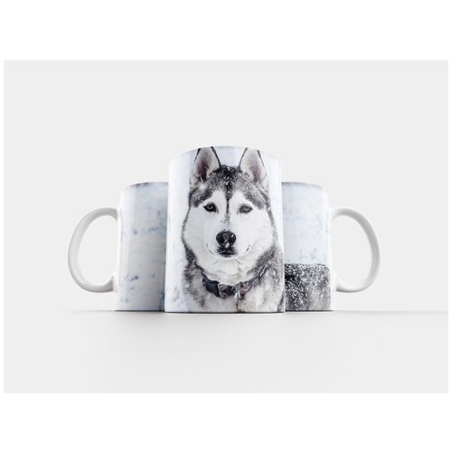 фото Кружка "хаски, снег, волк" 320 мл lotsprints