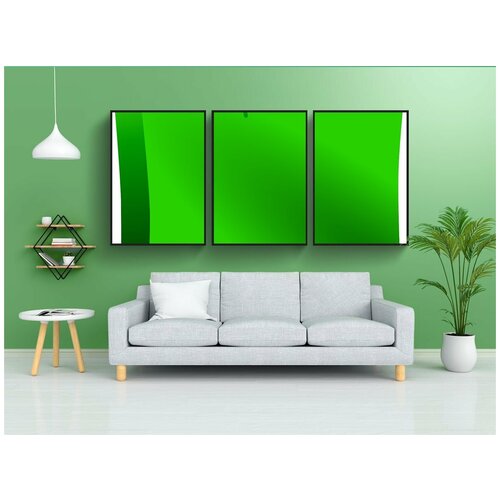 фото Набор модулных постеров для интерьера "сумка, зеленый, торговый центр" 60x90 см. в тубусе, без рамки lotsprints