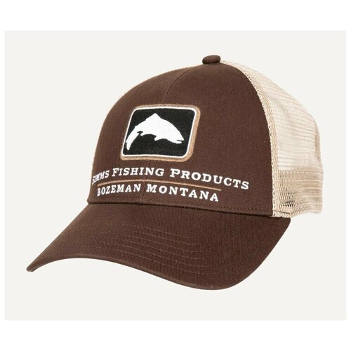 фото Simms бейсболка trout icon trucker mahogany, унисекс, активный отдых