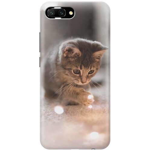 фото Gosso ультратонкий силиконовый чехол-накладка для honor 10 с принтом "котенок и свет"