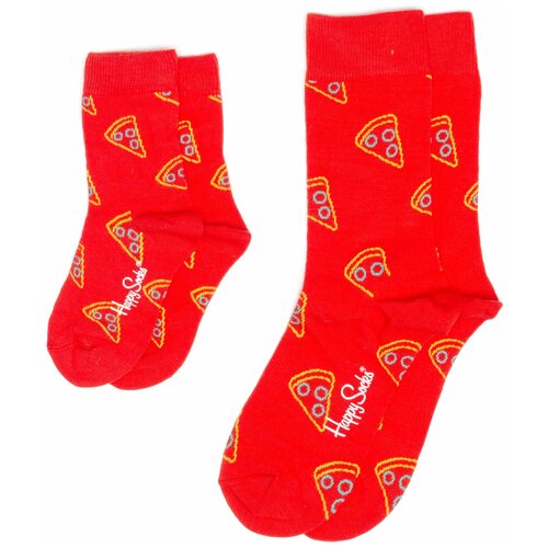 Носки Happy Socks, 2 пары, размер 36-40, красный women s socks kawaii funny alien pizza pattern printed socks woman harajuku happy funny novelty cute girl gift socks for women