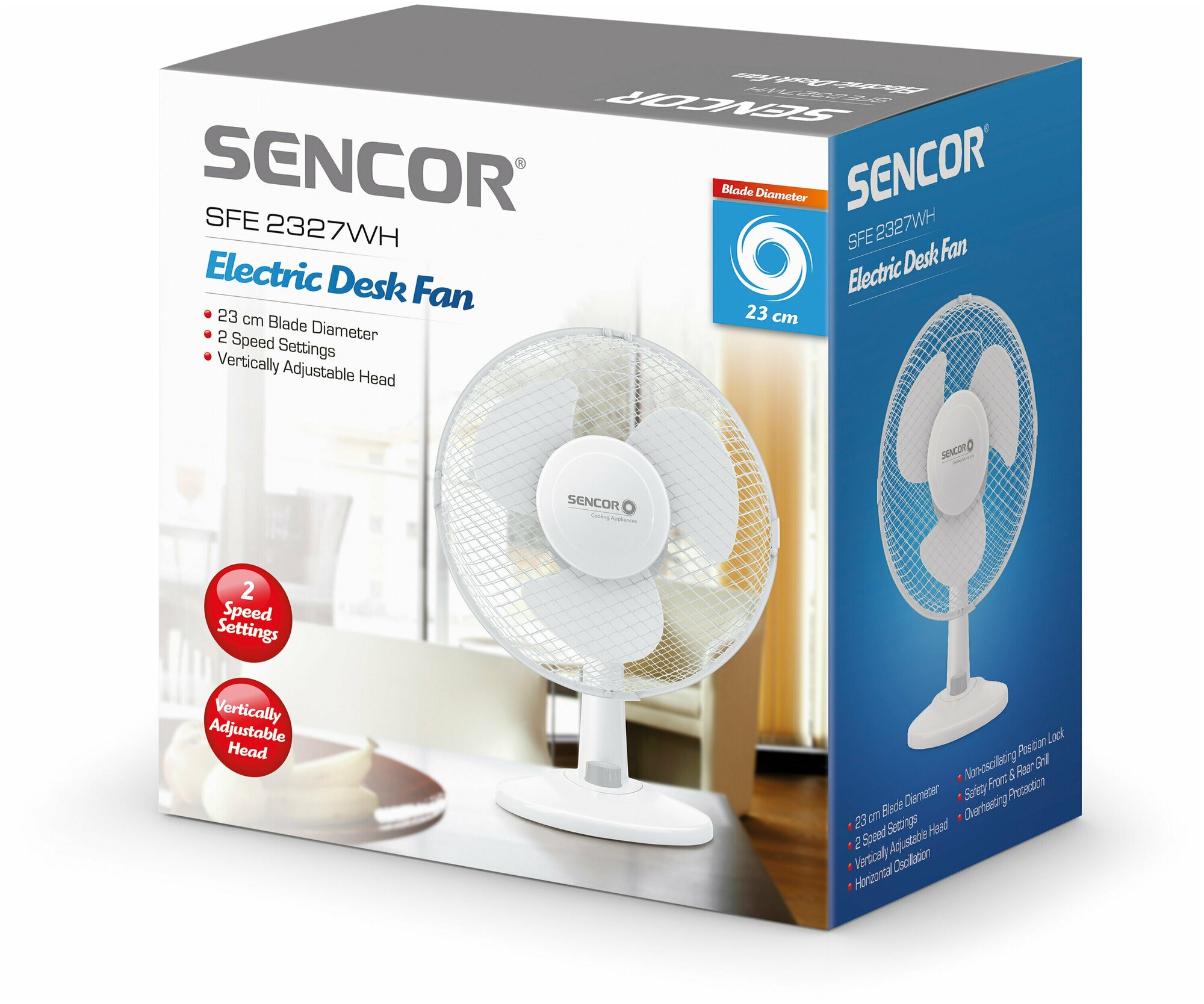 Вентилятор настольный Sencor белый - фото №5