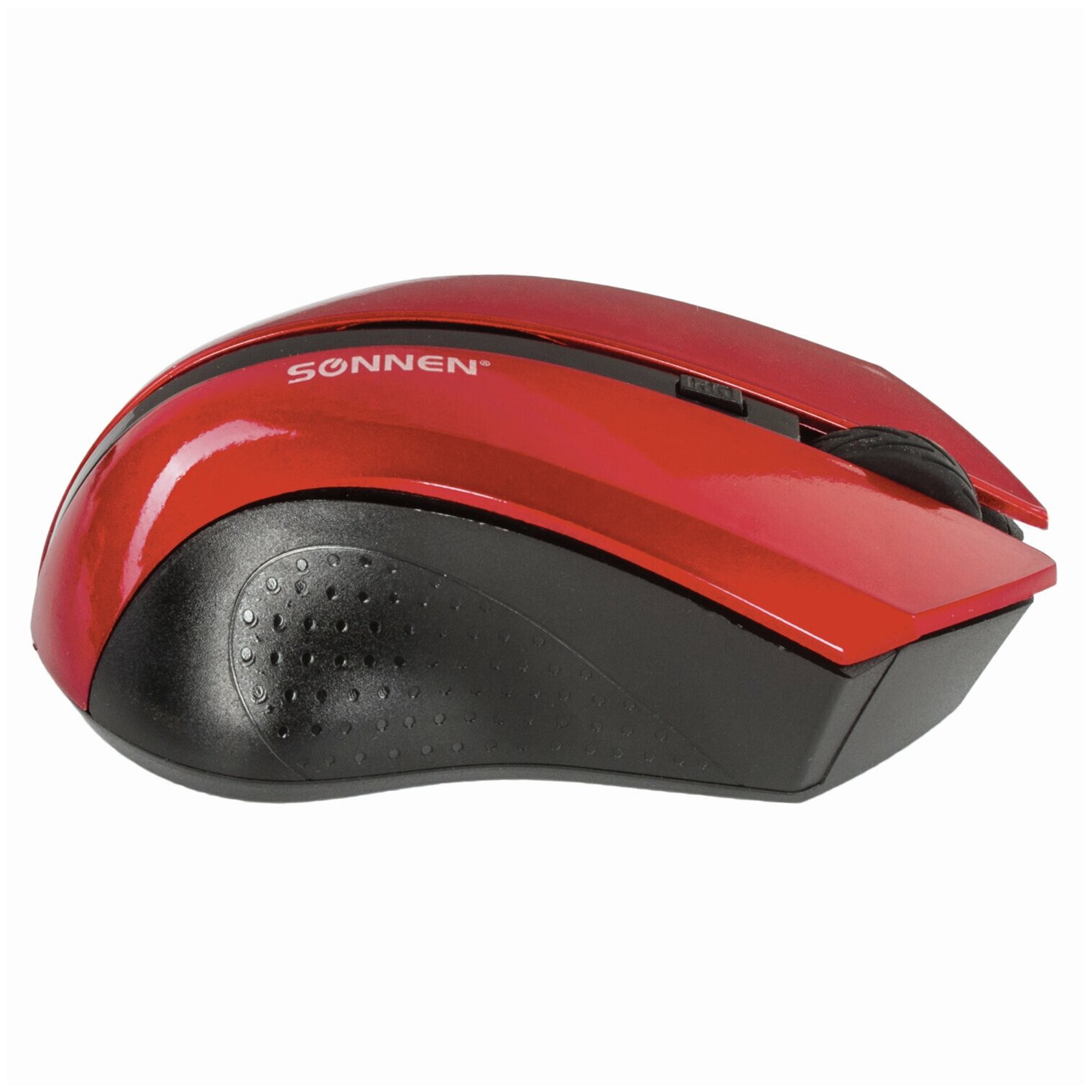 Мышь беспроводная SONNEN , USB, 1600 dpi, 3 кнопки + 1 колесо-кнопка, оптическая, красная, 512643 - фото №4