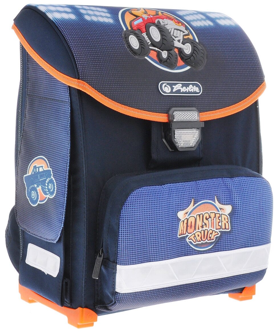 Ранец Herlitz, Smart Monster truck синий - фото №3