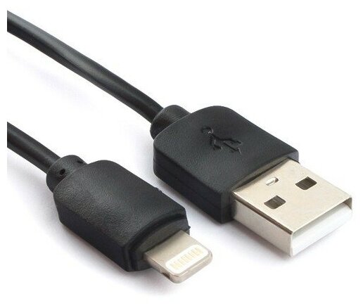 Кабель USB2.0 Am Lightning Гарнизон GCC-USB2-AP2-0.3M, чёрный - 0.3 метра