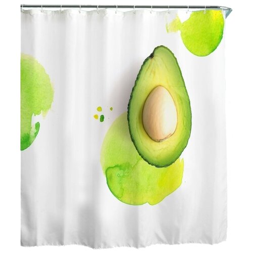 Занавеска для ванной комнаты MySpace Avocado, полиэстер, PR180180029, 180х180см