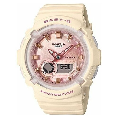 Женские японские наручные часы с противоударным корпусом Casio Baby-G BGA-280-4A2 с гарантией