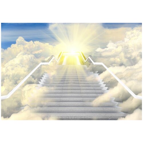 Фотообои Уютная стена Небесная лестница 390х270 см Виниловые Бесшовные (единым полотном)